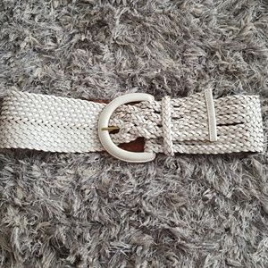 Express white waist belt