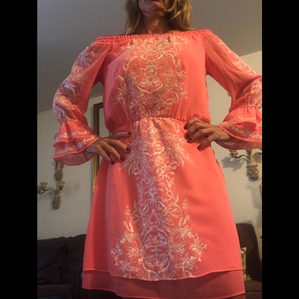Off the shoulder mini dress