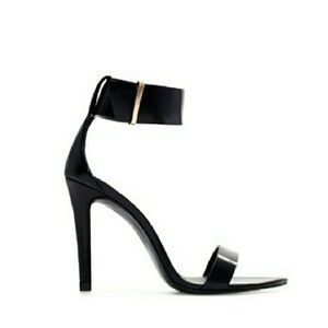 Zara black strappy heels