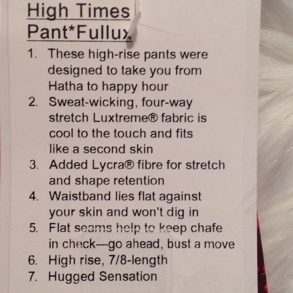 Lululemon High Times Pant - Picture 7 of 8