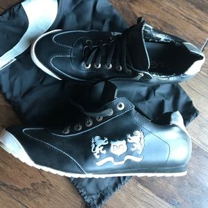 Black leather Dolce and Gabbana sneakers