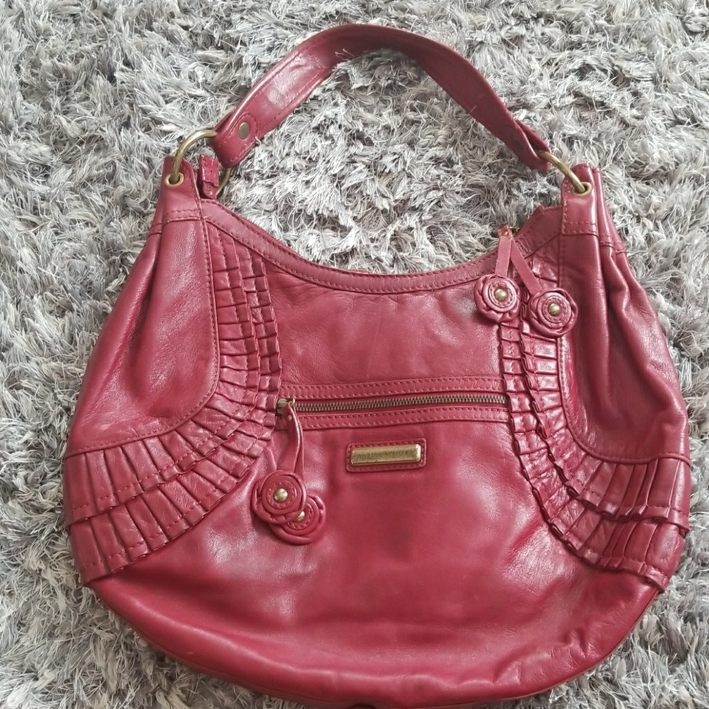 Isabella Fiore deep red shoulder bag
