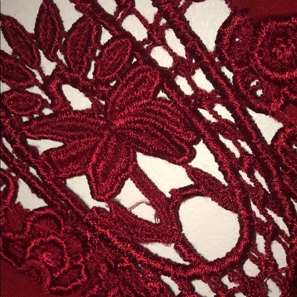 Forever 21 Red Lacey Shirt - Picture 4 of 5
