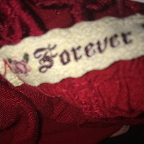 Forever 21 Red Lacey Shirt - Picture 5 of 5