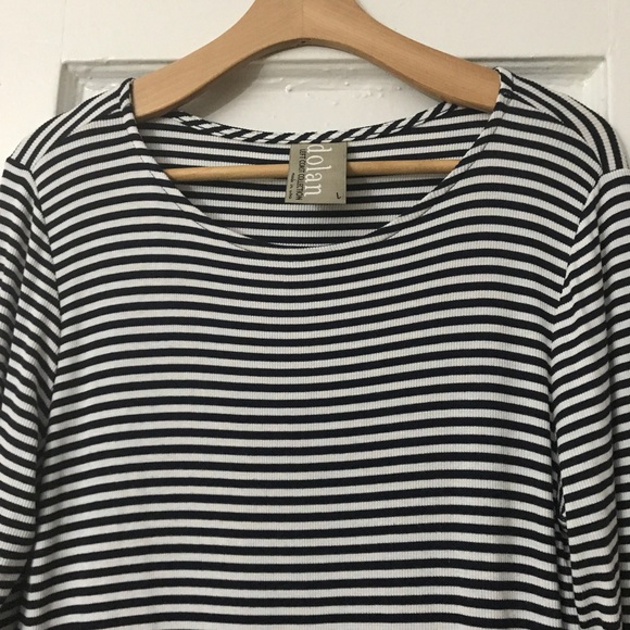 anthropologie dolan mixed stripe dress with cuffs - Picture 7 of 8