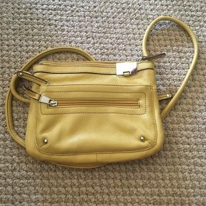 Yellow cross body bag