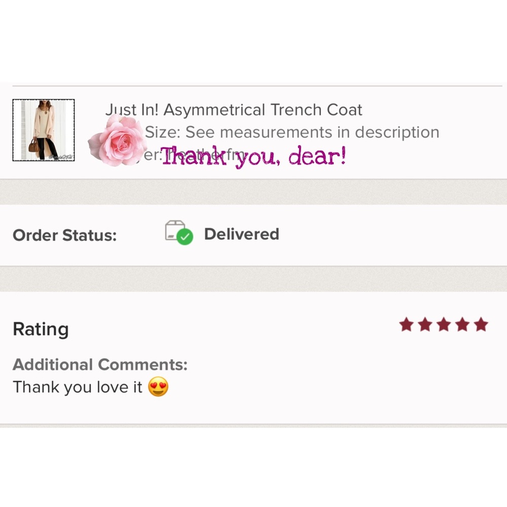 One Left! Asymmetrical Trench Coat with review - Picture 2 of 3