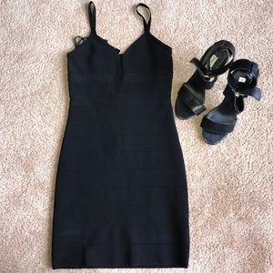 BEBE Black Bandage Dress