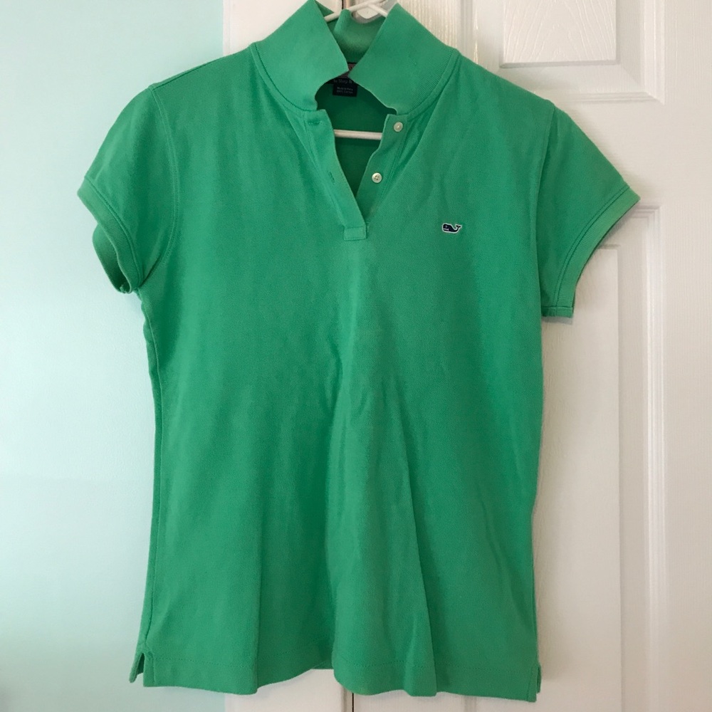 Vineyard Vines green polo shirt