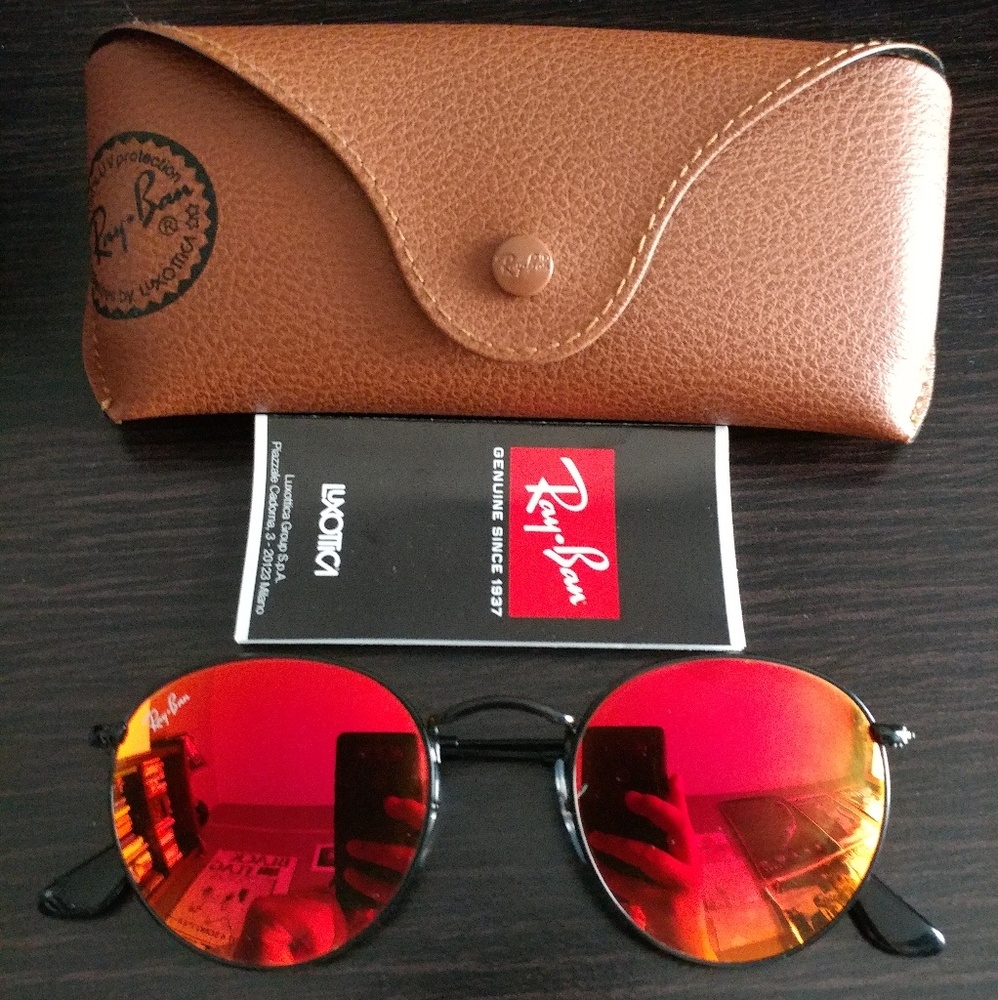 Ray-Ban 3447 round metal sunglasses
