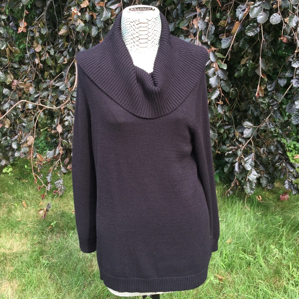 SALE Charter Club Black Collared Sweater