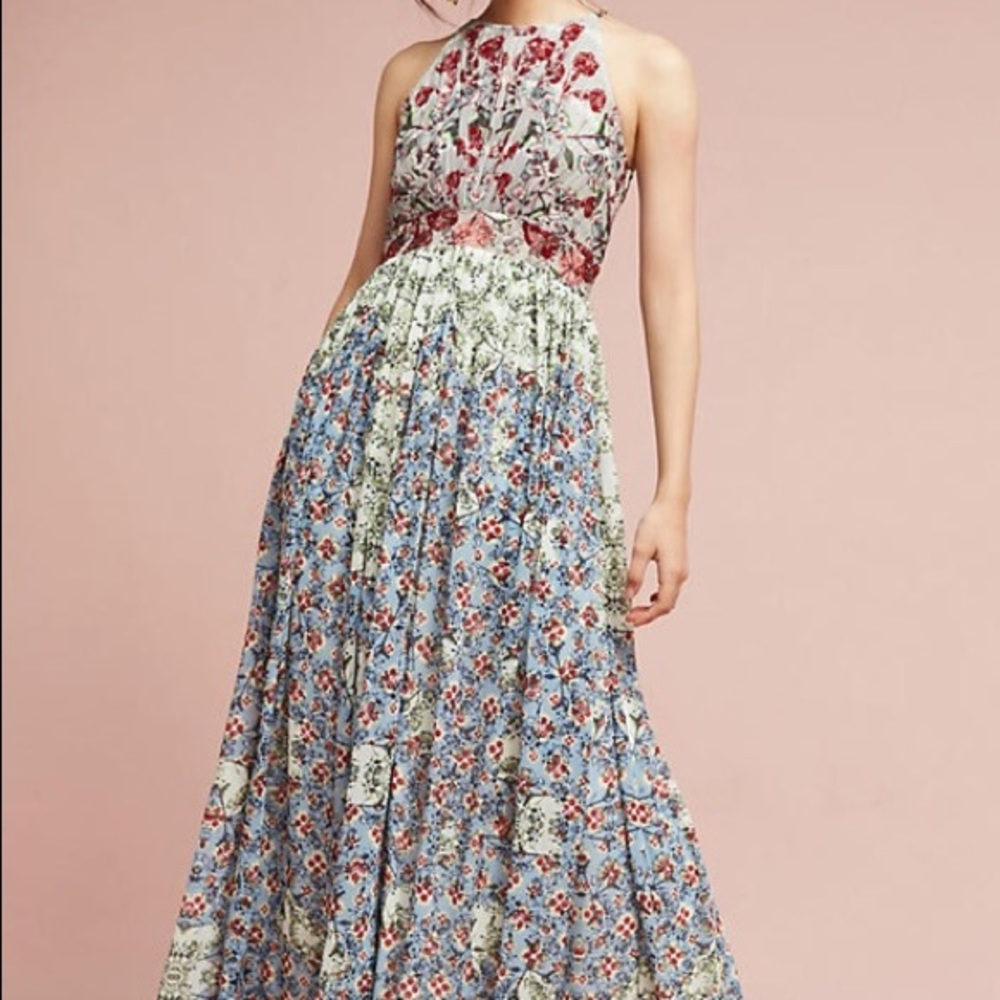 Anthropologie flower gown
