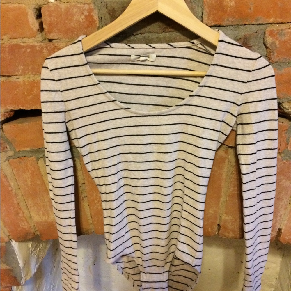 Madewell Song Scoop Bodysuit in Pierre Stripe, XS
