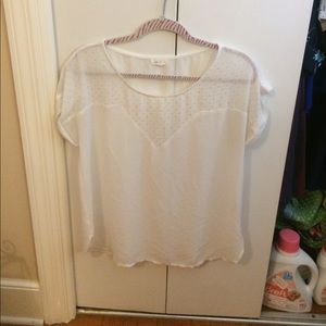 Short sleeve white blouse