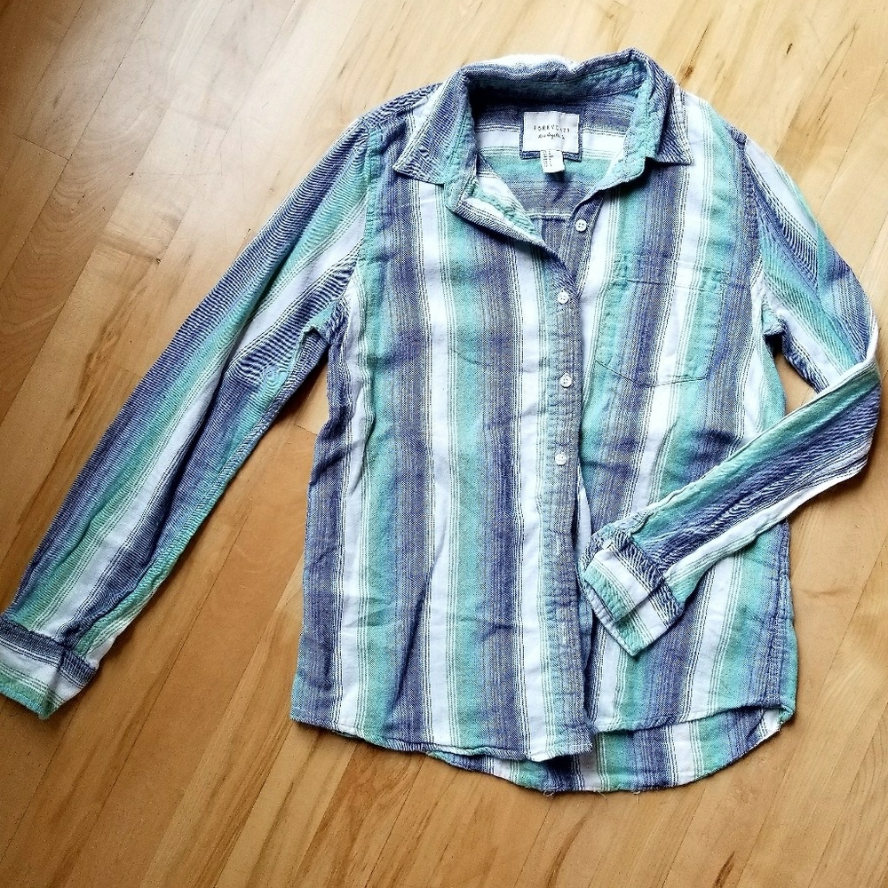 Striped button up from forever 21