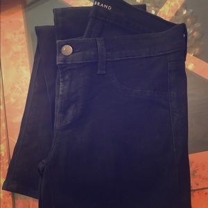 J Brand Black Jeans (slight wax coat)