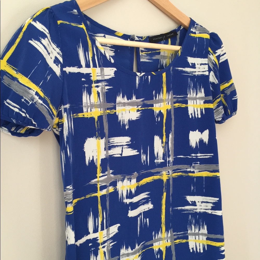 Blue shift dress with short sleeves size Small - Picture 1 of 2