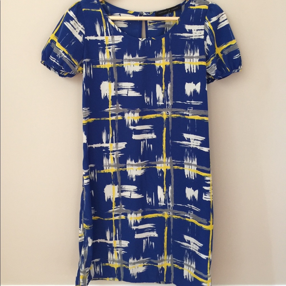 Blue shift dress with short sleeves size Small - Picture 2 of 2