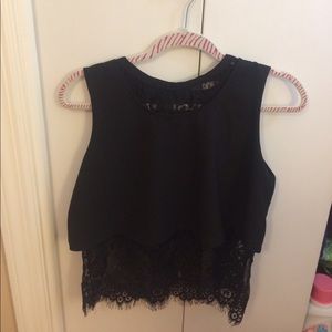 Black lace top