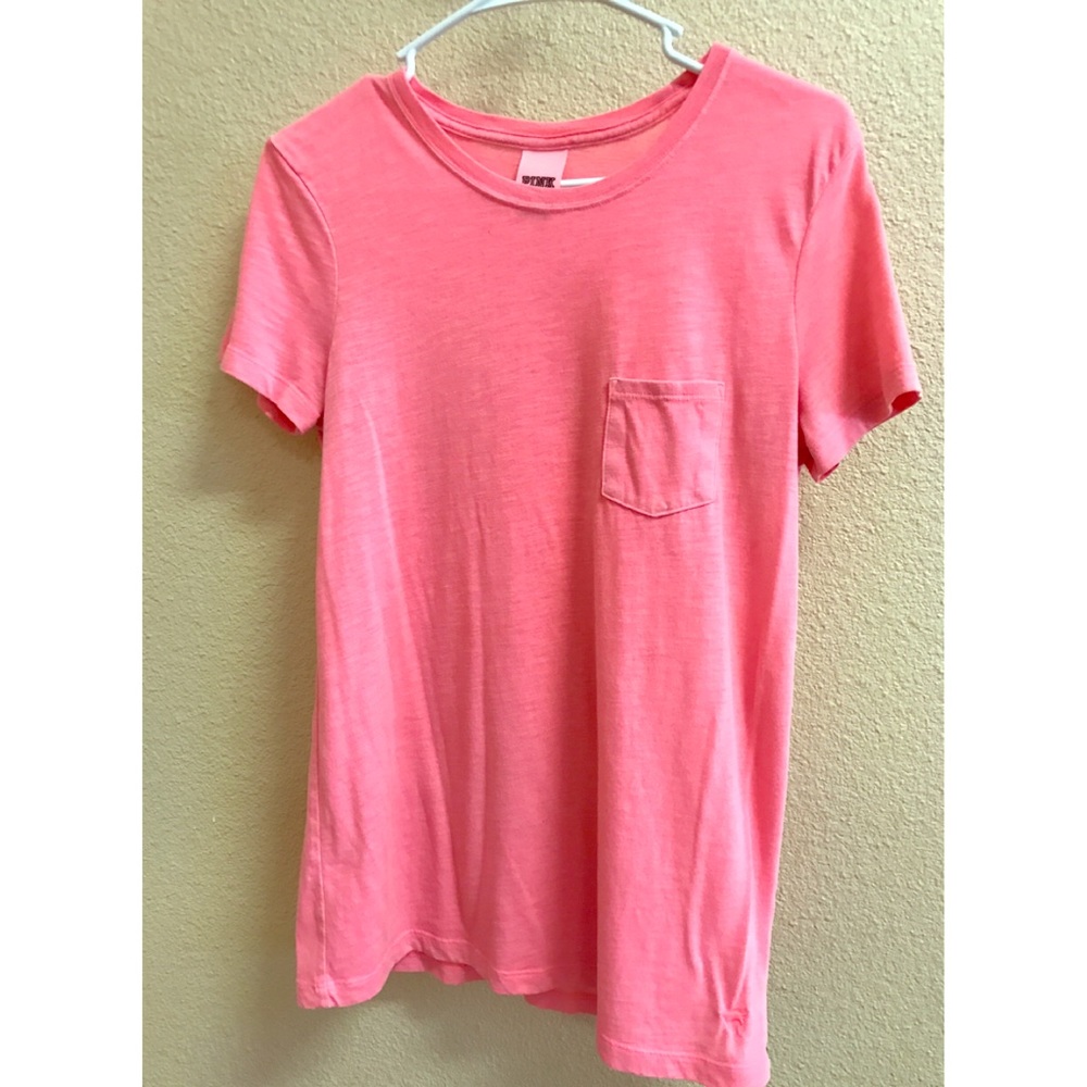 Pink simple top with pocket! Brand: PINK