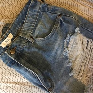 Forever 21 distressed high waisted shorts
