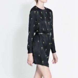 Zara black dress with pearl details