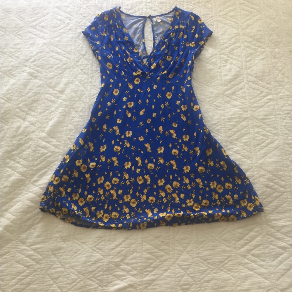 Free People Blue and Yellow dress