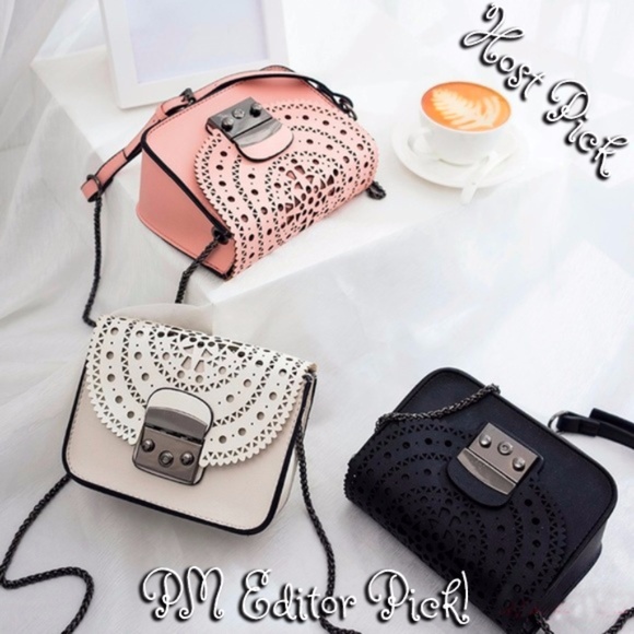 Last 1! Pink Hollow Out Mini Bag - Picture 1 of 8