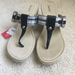 Black and White Plaid Wedges