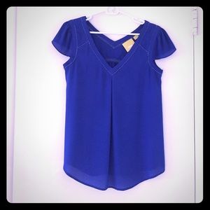 Anthropologie Bright Blue Blouse