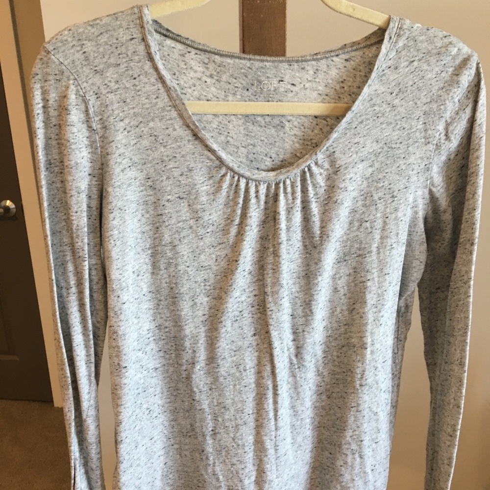 LOFT long sleeve scoop neck t shirt