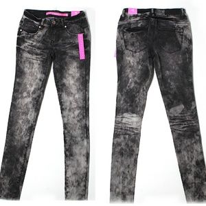 Tinseltown Black Acid-Washed Skinnies