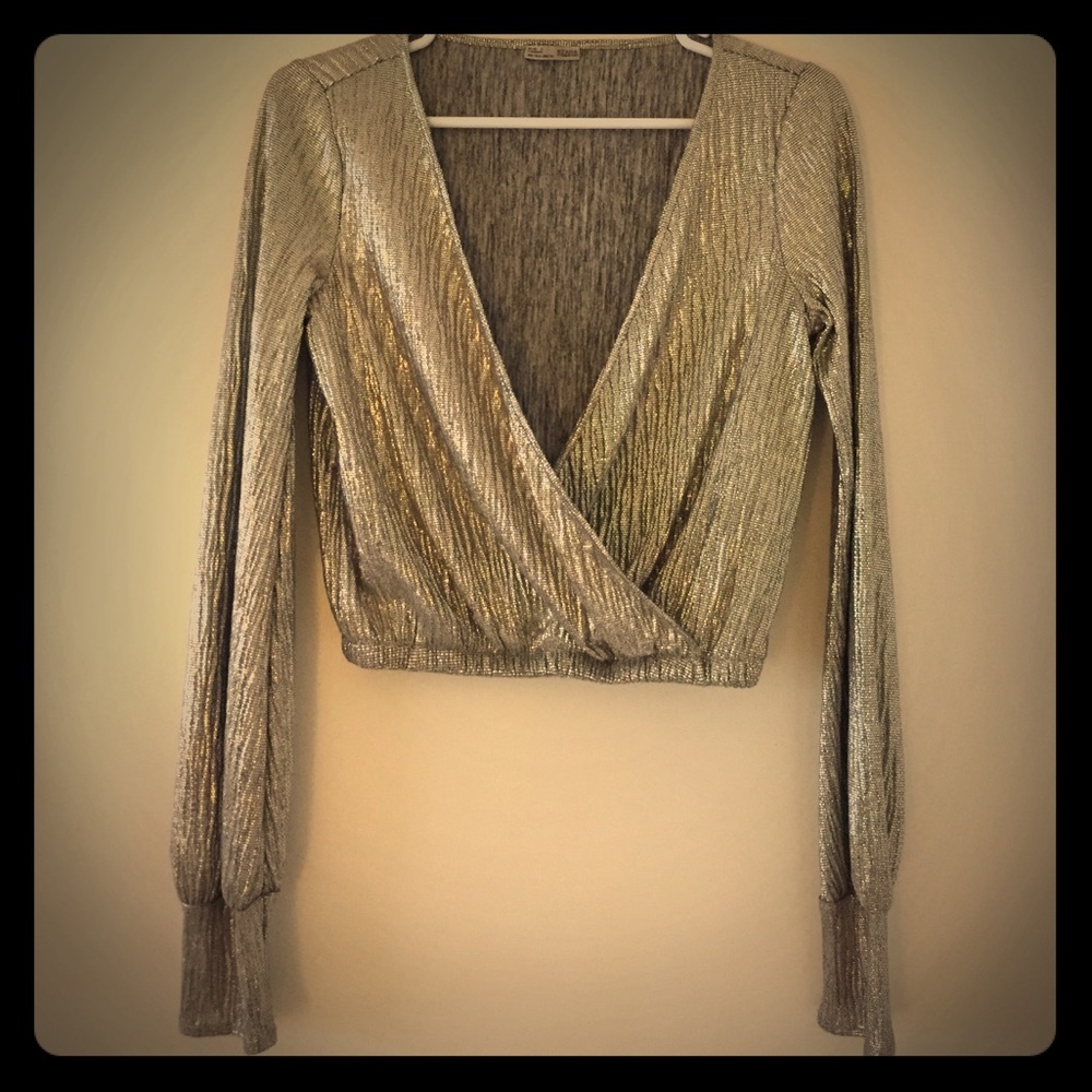 Zara Gold Crop Top
