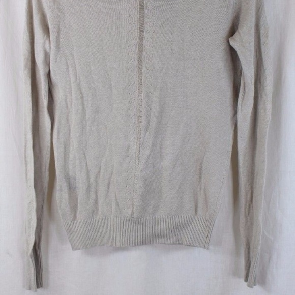 L.A.M.B. BEIGE LINEN BLEND DROPPED NEEDLE SWEATER - Picture 6 of 6