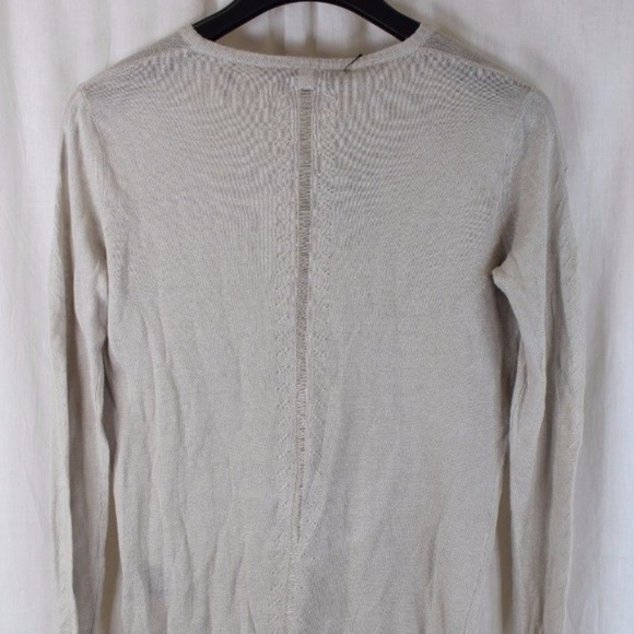 L.A.M.B. BEIGE LINEN BLEND DROPPED NEEDLE SWEATER - Picture 5 of 6