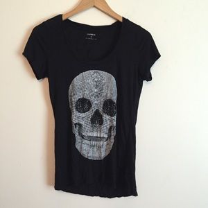 🔴4/$10 Express skull tee size small