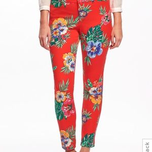 Red Print Pixie Pants