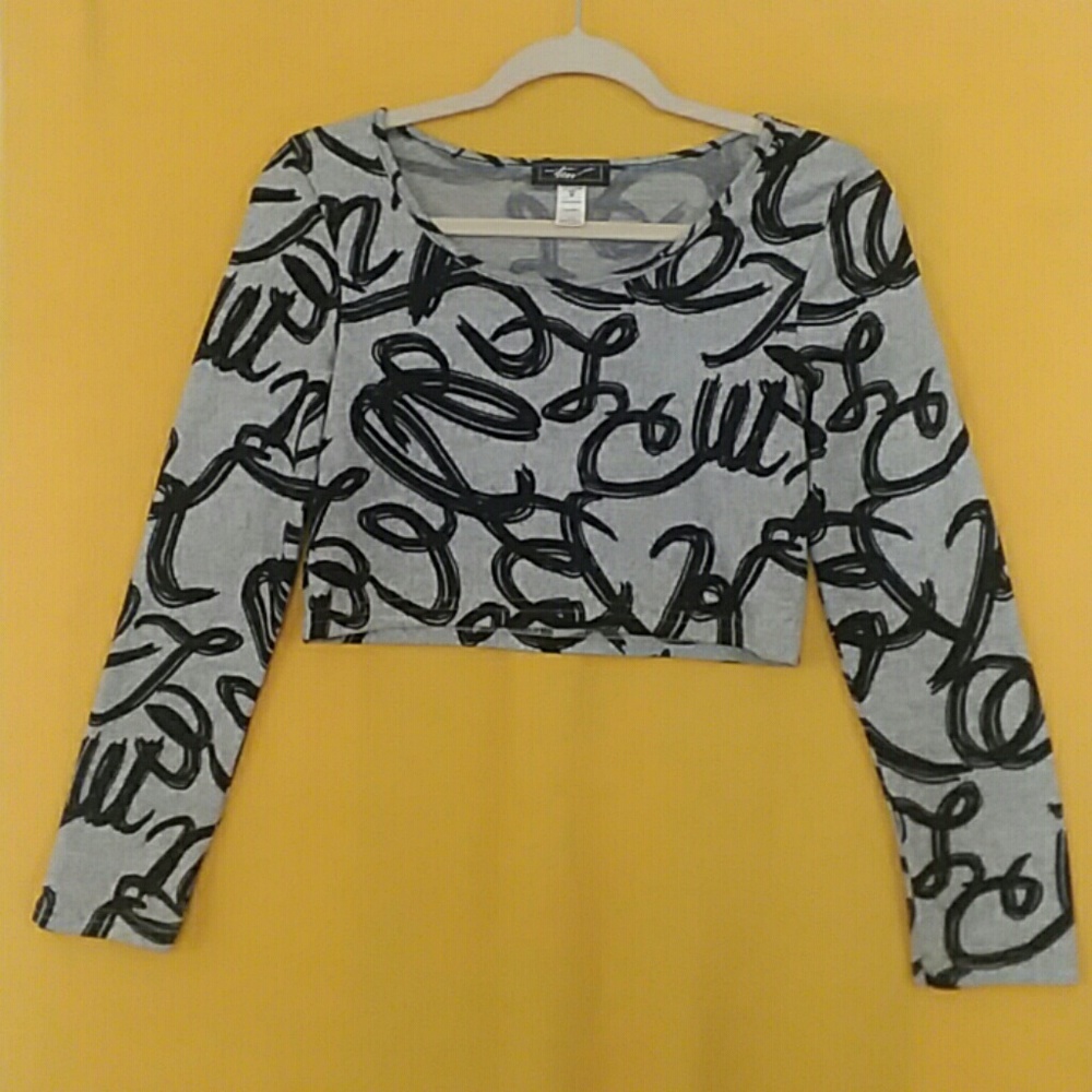Cursive lettered Crop top