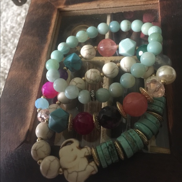 Beautiful set of three bracelets handmade - Picture 2 of 8