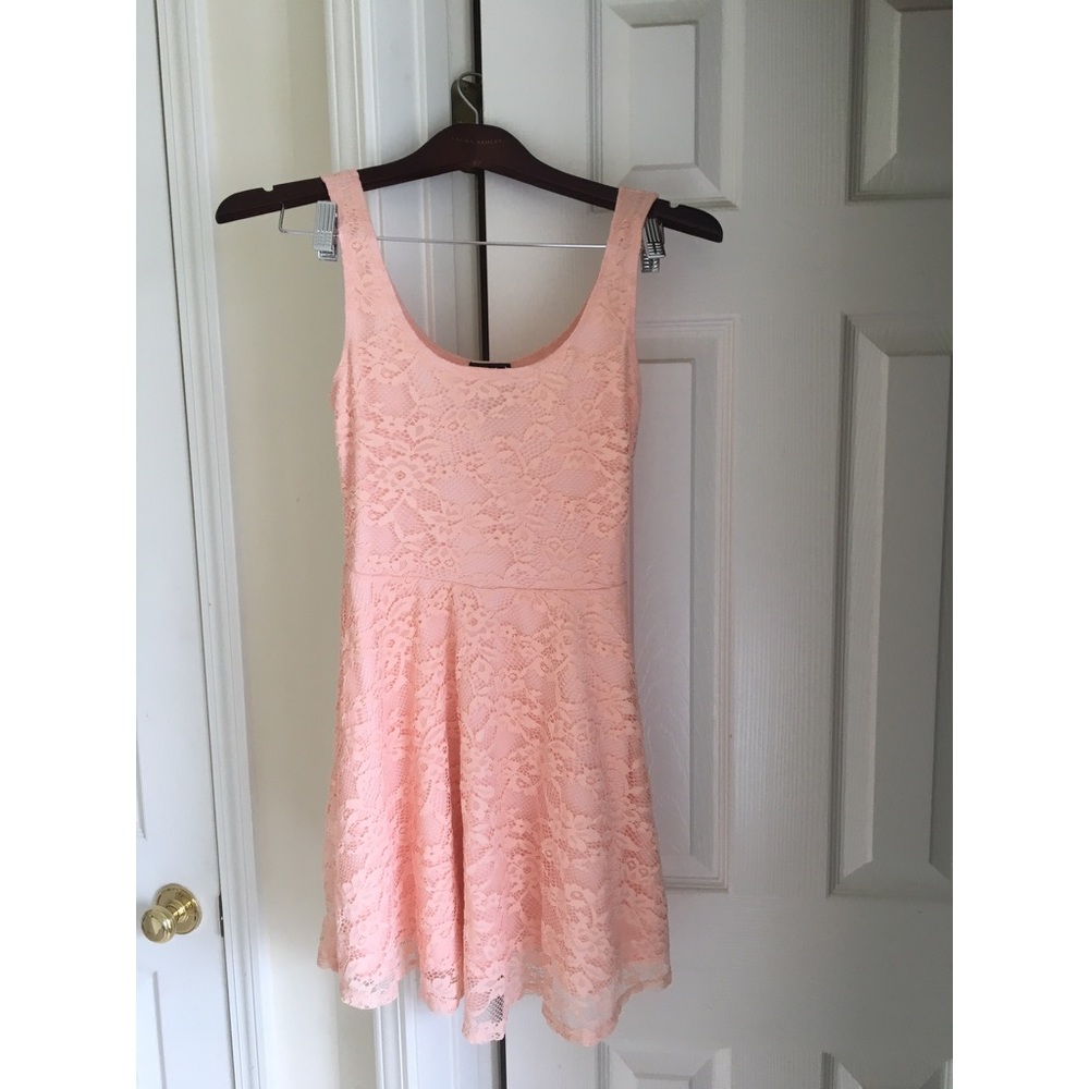 Lace Salmon Mini Dress