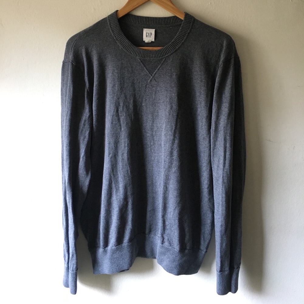 Gap Cotton Crewneck Sweater in Grey