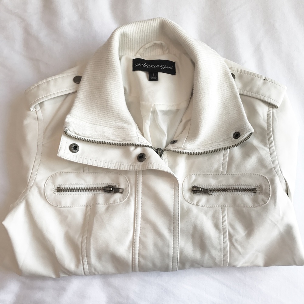 White leather jacket
