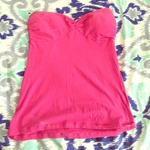 Strapless pink shirt