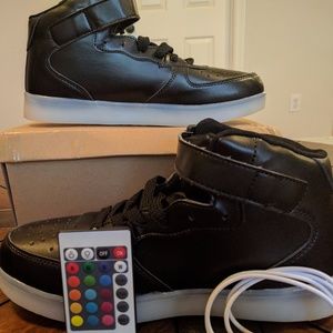 BNIB Black Hightop light up shoes