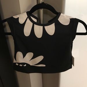 Victoria beckham floral crop top