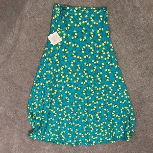 LulaRoe Lemon Print Maxi Skirt