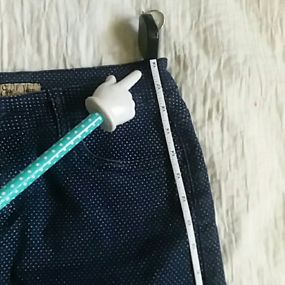 White Polka Dot Denim skirt - Picture 6 of 8