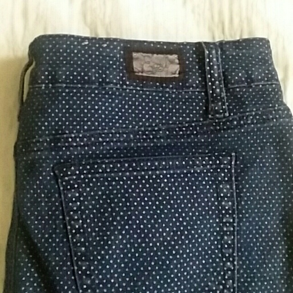 White Polka Dot Denim skirt - Picture 7 of 8