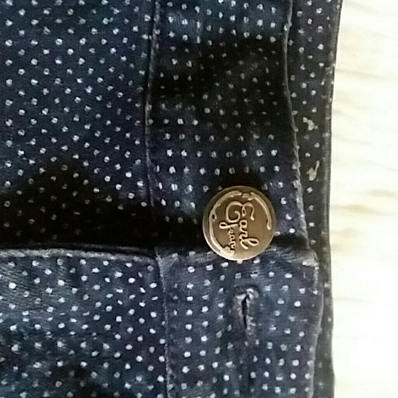 White Polka Dot Denim skirt - Picture 8 of 8