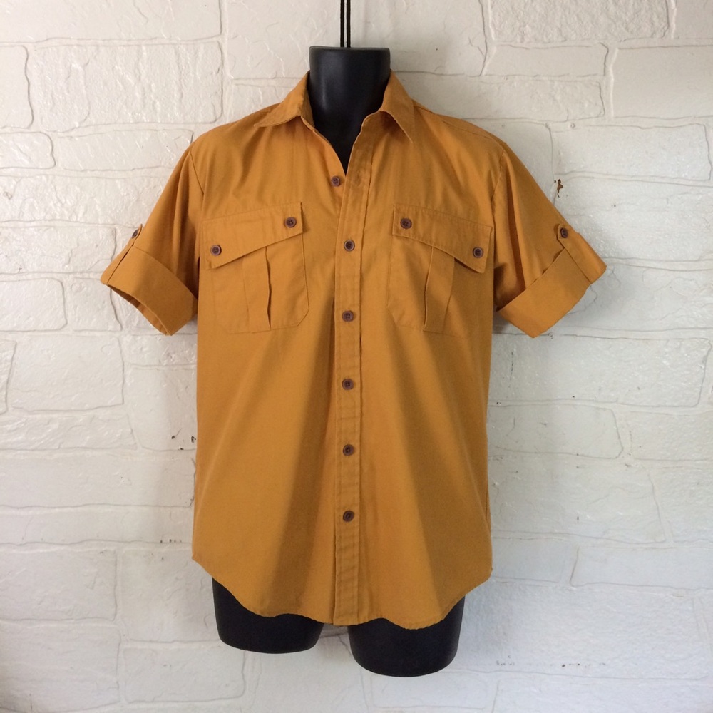 Men's Vintage Shirt 60s Short Sleeve Button Down